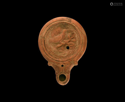 Roman Oil Lamp with Dove