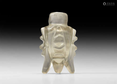 Islamic Safavid Rock Crystal Molar Flask