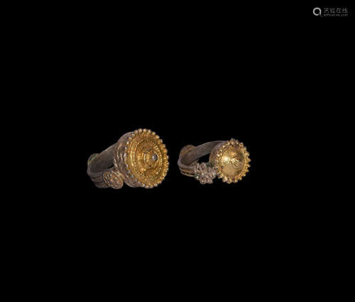 Post Medieval Gilt Silver Ring Group