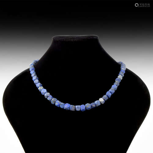 Western Asiatic Bactrian Lapis Lazuli Bead Necklace