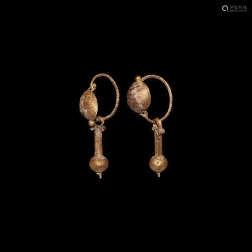 Roman Gold Earring Pair