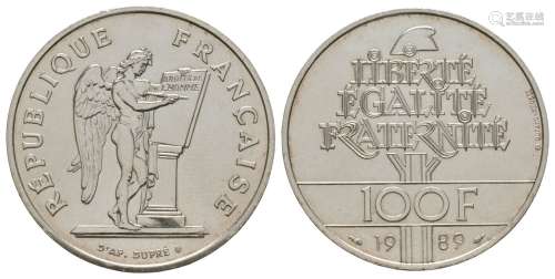 France - 1989 - Silver 100 Francs