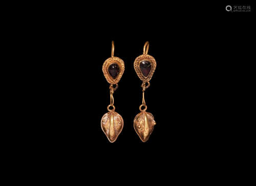 Roman Elaborate Gold Earring Pair