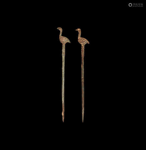 Roman Swan-Headed Pin Group