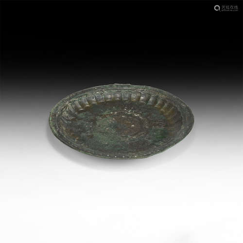 Islamic Silver-Inlaid Plate