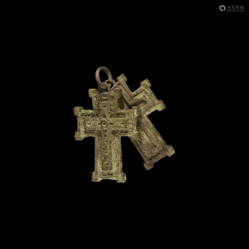 Byzantine Reliquary Cross Pendant