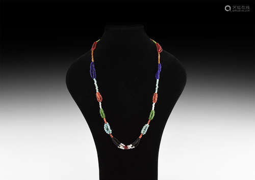 Post Medieval Multi-coloured Bead Necklace