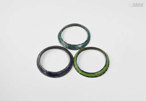 Byzantine Polychrome Glass Bracelet Group