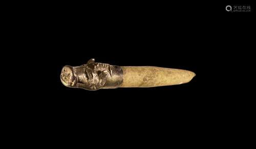 Western Asiatic Sassanian Silver-Handled Blade Sharpener