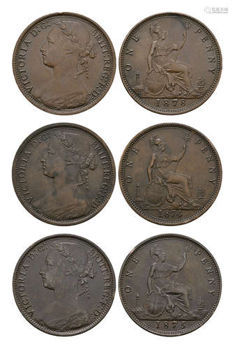 Victoria - 1874, 1875, 1878 - Pennies [3]