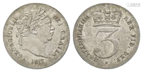 George III - 1817 - Maundy Threepence