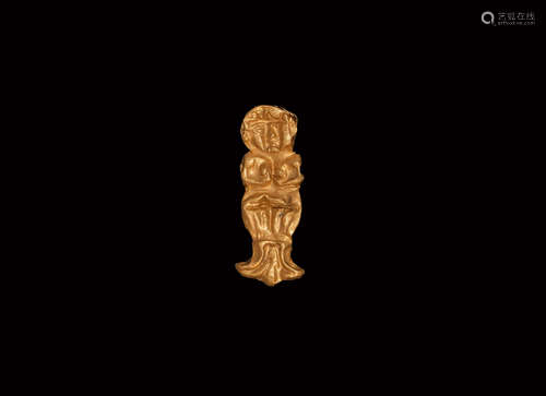 Greek Gold Mermaid Pendant