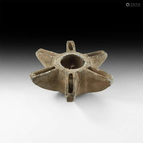 Western Asiatic Multi-Spouted Oil Lamp