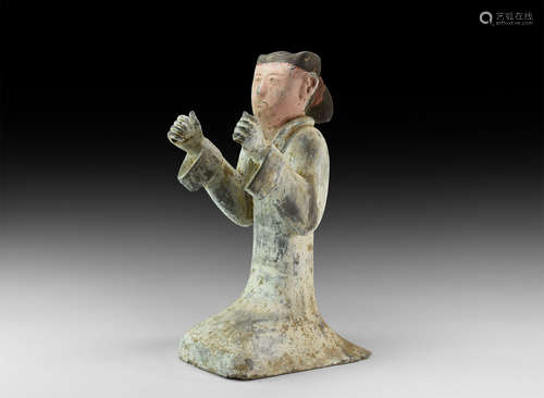 Chinese Han Kneeling Figure Statuette