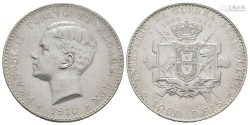 Portugal - Manuel II - 1910 - Peninsula War 1000 Reis