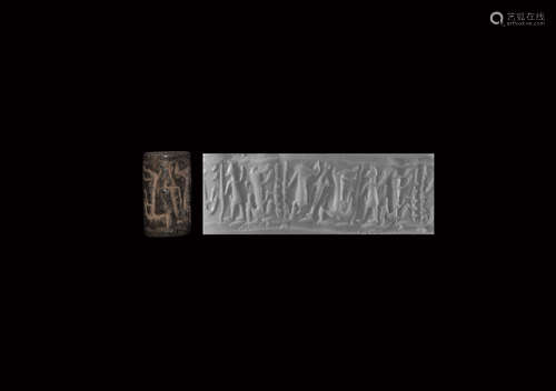 Western Asiatic Cylinder Seal with Huntsman