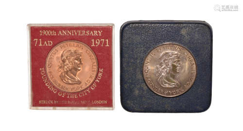 York - 1900th Anniversay - Silver & Copper Medals [2]