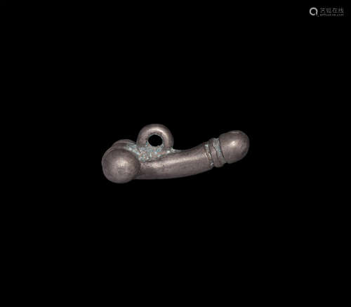 Roman Silver Phallic Pendant