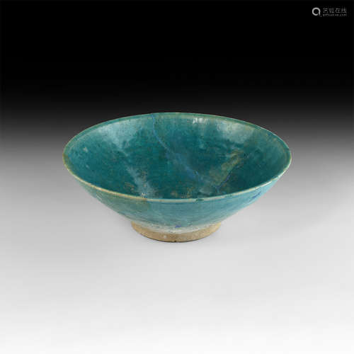 Islamic Blue Glazed Bowl