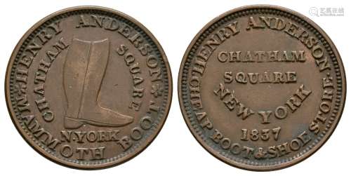 USA - New York / Henry Anderson - 1837 - Token Cent
