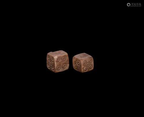 Roman Bone Dice Pair