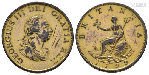 George III - 1799 - Gilt Proof Halfpenny