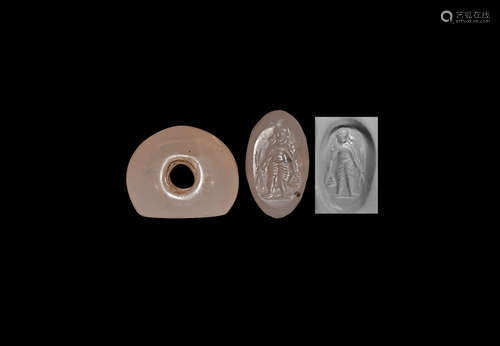 Western Asiatic Sassanian Figural Stamp Seal