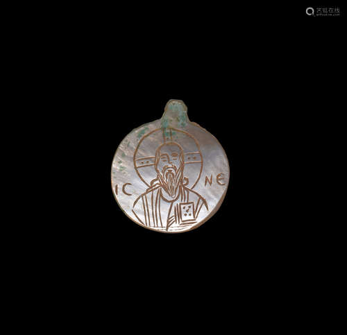 Post Medieval Pendant with Bust of Christ