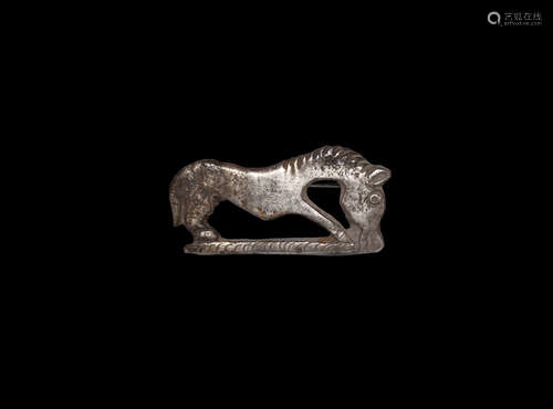 Roman Silver Horse Brooch