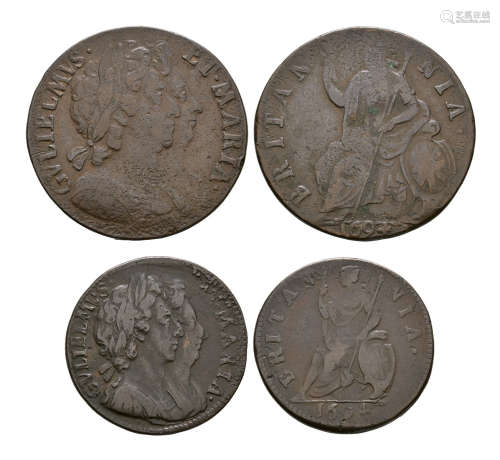 William and Mary - 1694 - Halfpenny and Farthing [2]