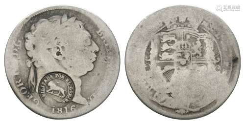 Costa Rica - C/m George III Sixpence - 1 Real