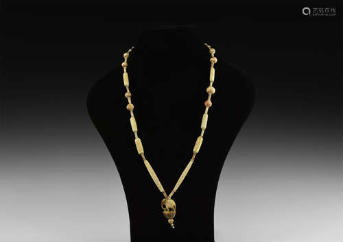 Indian Bone Bead Necklace