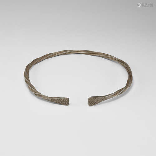 Thracian Silver Twisted Torc