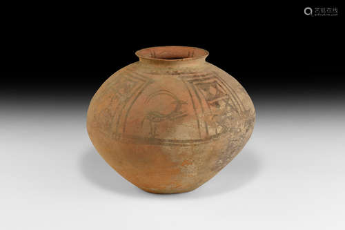 Indus Valley Vessel with Ibexes and Birds