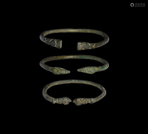 Western Asiatic Snake-Headed Bracelet Collection