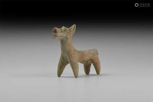 Western Asiatic Muzzled Dog Statuette