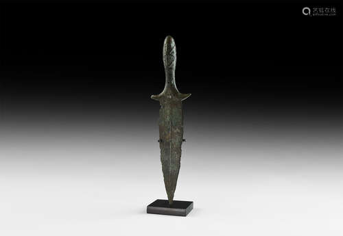 Western Asiatic Luristan Dagger with Decorated Hilt