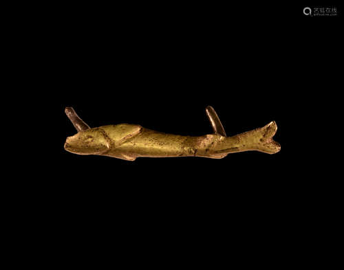 Saxon Gilt Silver Fish Mount