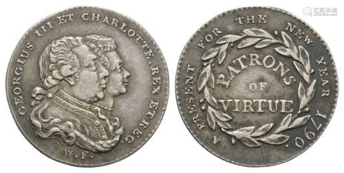 George III - 1790 - Silver Patrons of Virtue Medalet