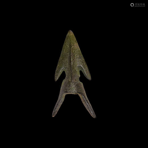 Greek Double-Barbed Arrowhead