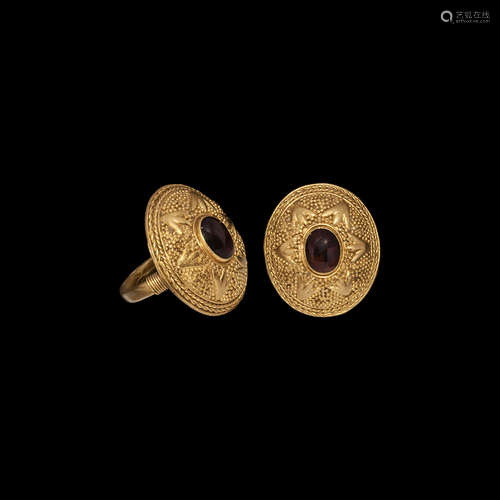 Post Medieval Gold Ring with Garnet