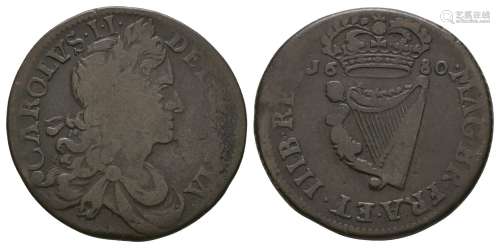 Ireland - Charles II - 1680 - Halfpenny