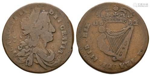 Ireland - Charles II - 1682 - Halfpenny