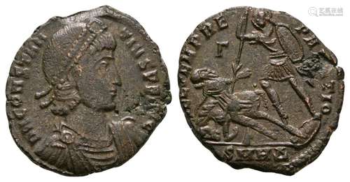 Constantius II - Emperor Spearing Horseman Maiorina