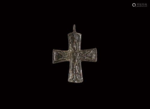 Viking Figural Cross Pendant