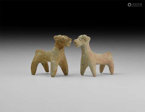 Western Asiatic Ram Statuette Pair