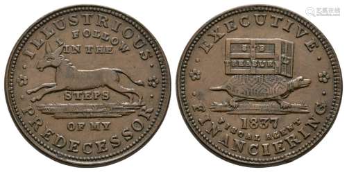 USA - Illustrious Predecessor - 1837 - Hard Times Token