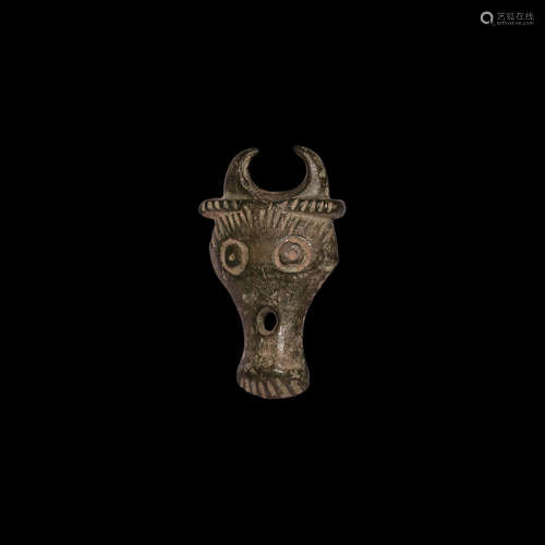 Iron Age Celtic Bull's Head Bowl Mount