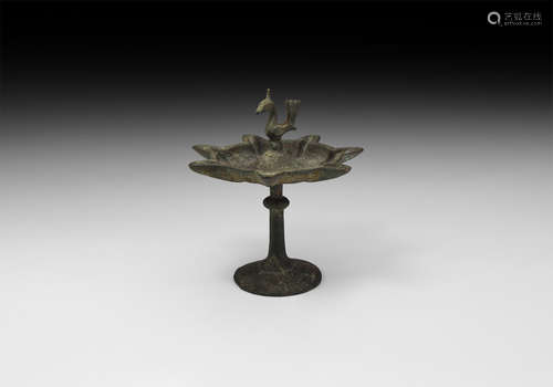 Islamic Oil Lamp with Bird