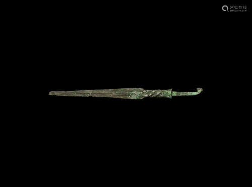 Western Asiatic Elamite Spearhead with Decorated Shaft